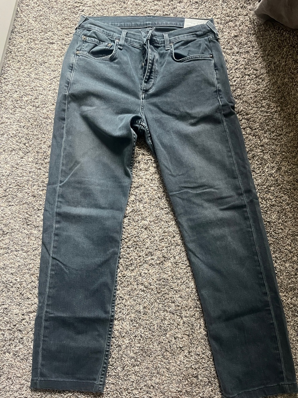 Rag and Bone
Men's Dark Teal Straight-Leg Jeans